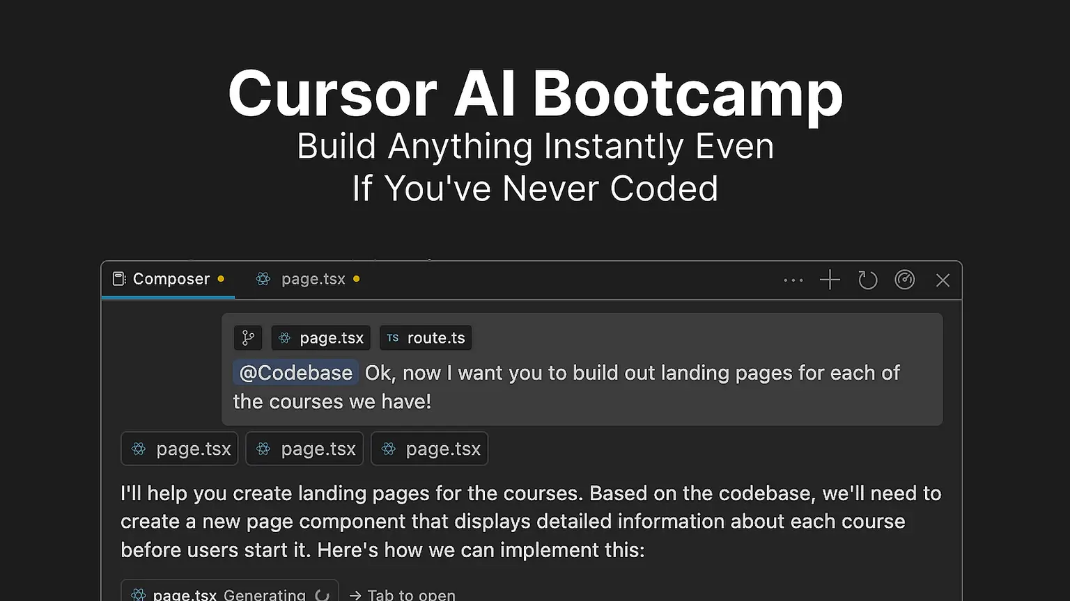 Cursor AI Bootcamp: Build Anything Instantly Even If You’ve Never Coded